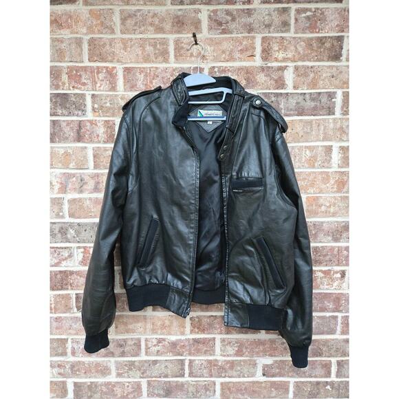 Vintage Members Only Leather Jacket Size 46 - Picture 1 of 7